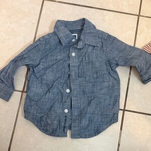 Janie and Jack Textured Blue Shirt